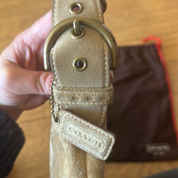 Coach Shoulder Bag - Camel Suede - Picture 3 of 5